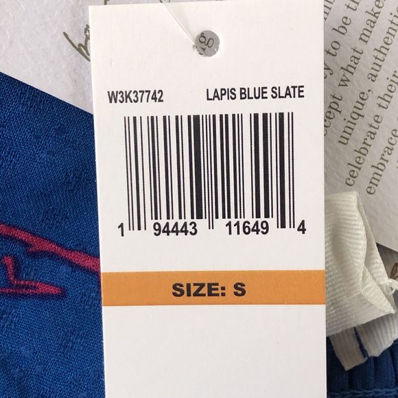 Band of the Free Lapis Blue Slate Soria Tropical Floral Mini Dress NWT Small - Picture 6 of 13